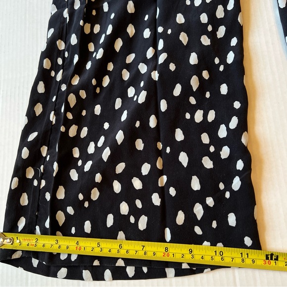 AMOUR VERT Sz XS Fantasia Washable 100% Silk Jumpsuit Black White NWT - Picture 9 of 16